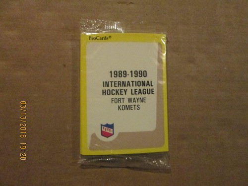 IHL Fort Wayne Komets Vintage Circa 1989-1990 Pro Cards Hockey Team Set
