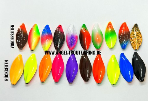 Durchlaufblinker Forellen Blinker Twisted Japanblinker Trout inline Spoon Area - Bild 3 von 23