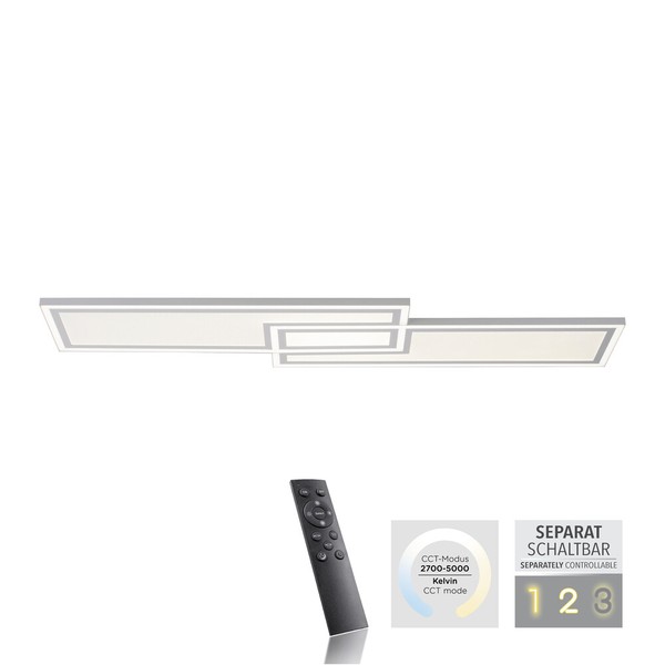 Led Deckenlampe Weiß Flach Panel 110X28 Fernbedienung Dimmbar Cct Farbsteuerung-image