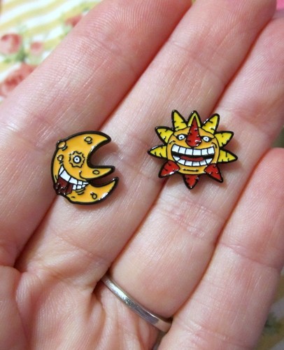 Sun & Moon Soul Earrings Gothic - Hypoallergenic - Picture 5 of 5