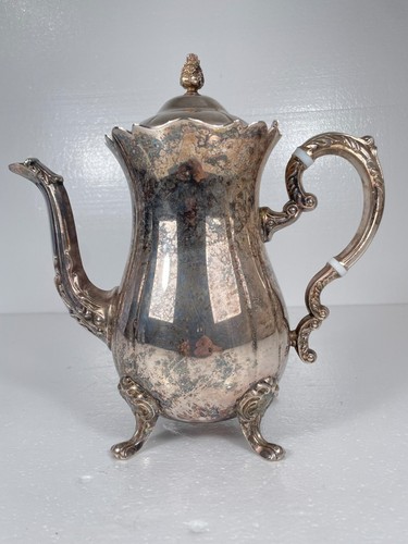 Vintage Leonard Silver-Plated Footed Victorian Teapot, Creamer & Sugar Bowl Set - Picture 3 of 23