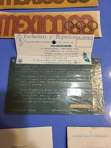 Seltene unbenutzte Mexiko 1968 Olympische Spiele Aufkleber Aufkleber - Bild 7 von 11