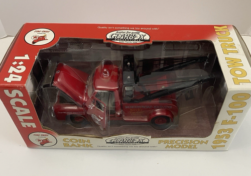Vintage GEARBOX 1953 Ford F-100 Tow Truck BANK 1:24 Die-Cast Red Limited New - Picture 14 of 14