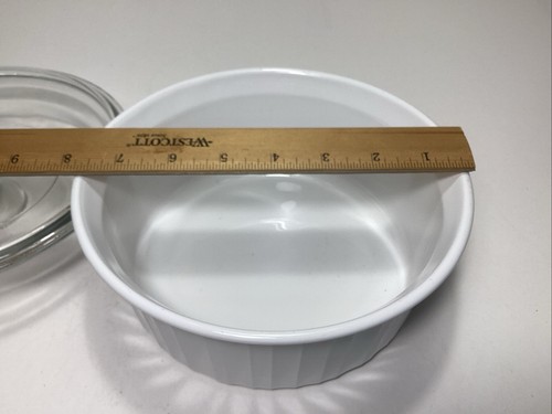 Vintage Corning Ware F-5-B French White 1-1/2 Quart Covered Round Casserole - Picture 6 of 7