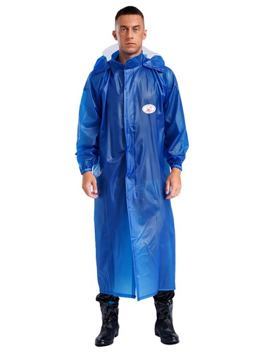 Poncho de pluie imperméable homme femme imperméable à capuche boutonné à séchage rapide imperméable - Photo 5/23
