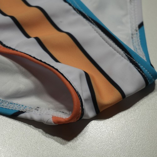Mienqe Bikini Bottom Girls Youth XL (160) Colorful Stripe Regular Cut Swimwear - Picture 4 of 12