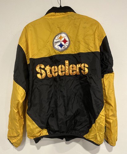 VINTAGE NFL-BRAND PITTSBURGH STEELERS REVERSIBLE FULL-ZIP FLEECE/JACKET Large - Picture 4 of 10