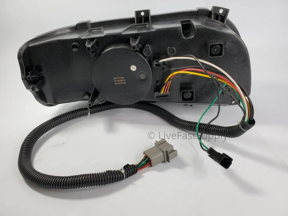 Par de faros LED con LED doble función Halo DLR para Peterbilt 388/389/567 Foto 3 de 4