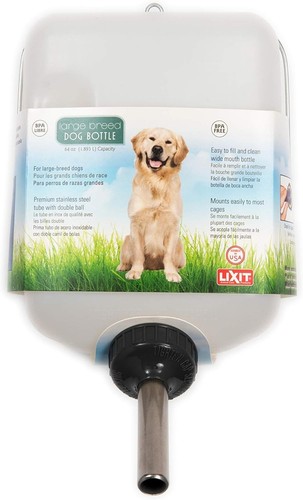 Lixit Wide Mouth Water Bottles for Large and Small Dogs (64oz Large Dog, White) - Picture 1 of 6