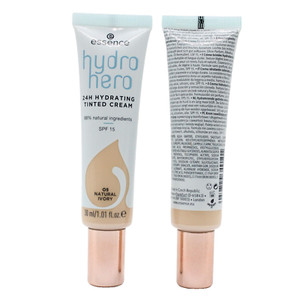 2x Essence Hydro Hero 24H Hydrating Tinted Cream LSF 15 05 Natural Ivory 30ml