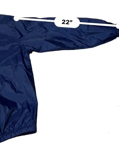 Adidas nylon jacket women’s extra large blue white stripe Windbreaker Coat - Picture 7 of 11