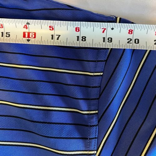 PGA Tour Men's Large Blue Striped Polo Button Golf Logo Patch - Picture 7 of 7