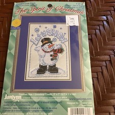 Janlynn Frosty Let It Snow Counted Cross Stitch Kit True Colors 157-83 Snowman