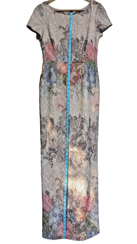 Vestido Adrianna Papell 4 Melinda Pastel Floral Tapiz Hada Madre de la Novia Nuevo - Imagen 5 de 18