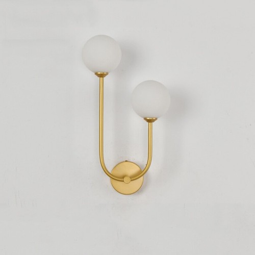 Bedroom Wall Sconce Hotel Wall Lamp Lobby Gold Wall Lighting Glass Wall Lights - Picture 3 of 6