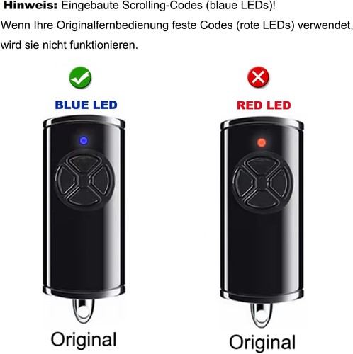2X for Hormann HSE2/HSE4-868-BS,HS1/HS2/HS5-868-BS Garage door remotes control - Picture 3 of 5