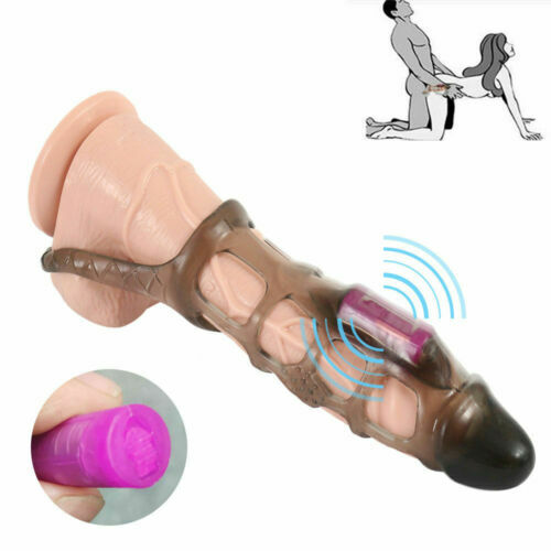 Male-Extender-Enlarger-Penis-Sleeve-Reusable-Condom-Delay-Ejaculation-for-Men - Picture 5 of 14