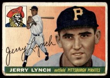 1955 Topps Baseball Card Jerry Lynch Pittsburgh Pirates #142 Good