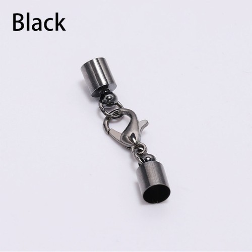 10pcs/Set Round Cord Ends Caps Lobster Clasp Extender Chain Bracelet Connector - Picture 45 of 58