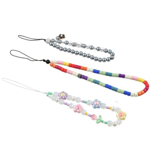 Handmade Pearl Phone Chain Beaded Cellphone Charm Christmas Present - Picture 7 of 29