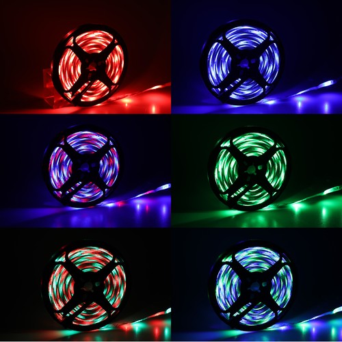 5M RGB 2835 Waterproof 300 LED Strip light SMD 24 Key US Remote 12V Colorful Kit - Picture 12 of 12