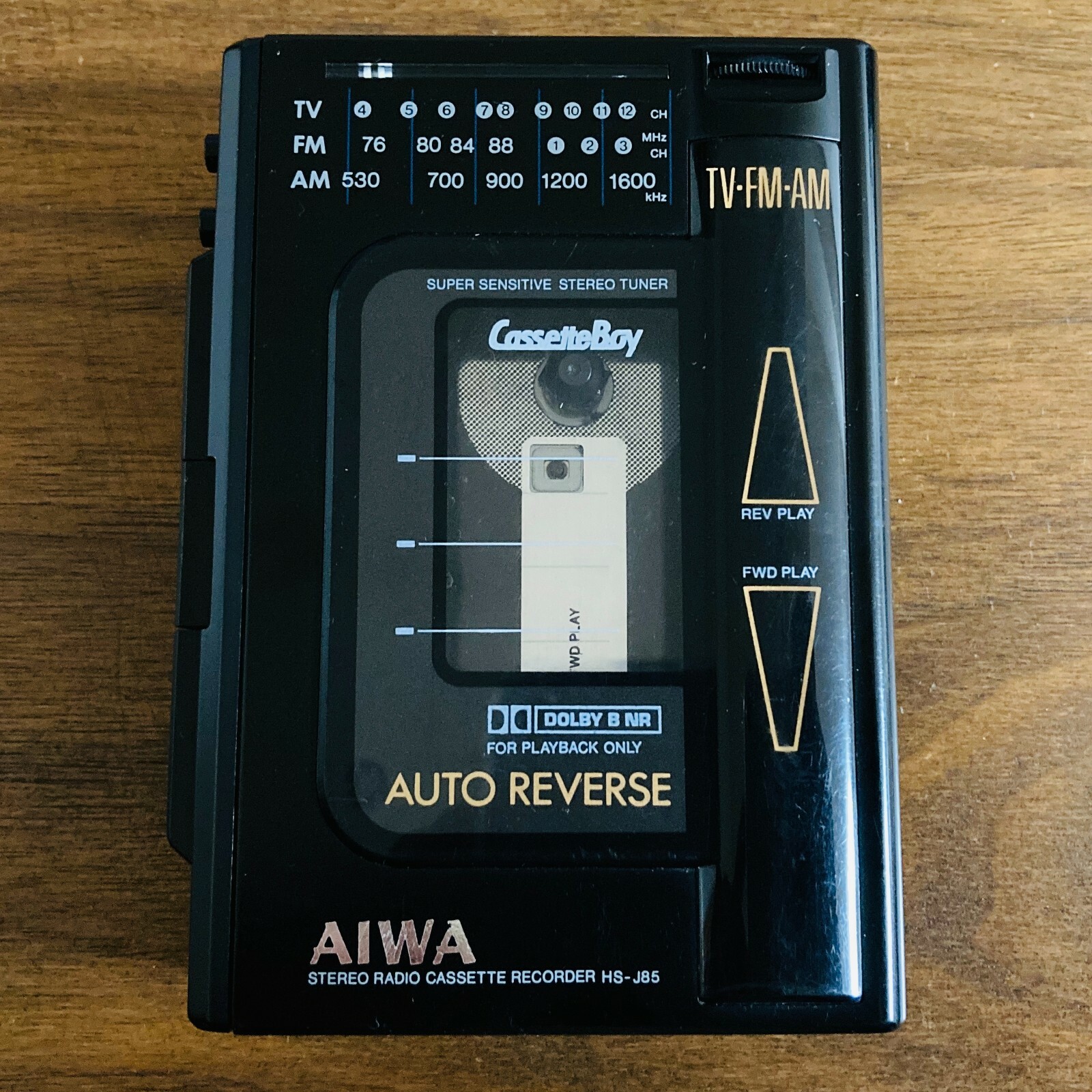 Aiwa HSJ85 Cassette Boy Stereo Cassette Recorder Auto Reverse Powered
