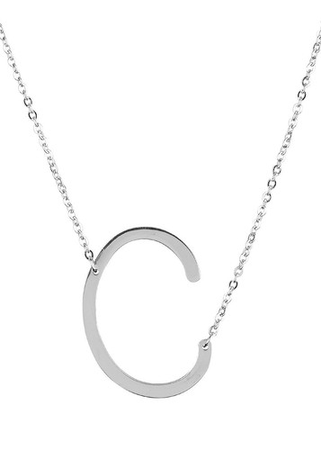 Collar mujer Hailys con colgante de letras "C" plata N20120571 - Imagen 2 de 2