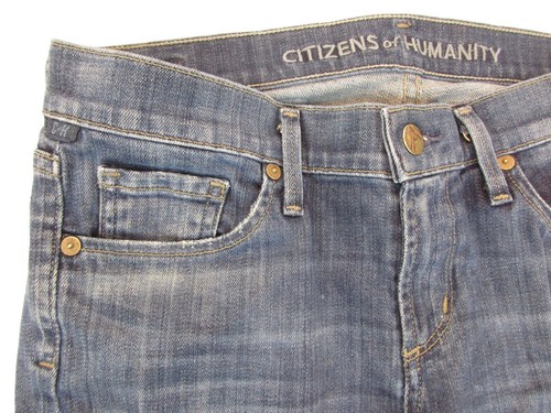 CITIZENS OF HUMANITY SIZE 30X31 WOMEN'S BLUE STRETCHY 98% COTTON JEANS - Picture 4 of 11