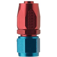 Fragola 220106 -06 AN to Hose End, Straight, Aluminum. Red/Blue Anodized, 2000 P