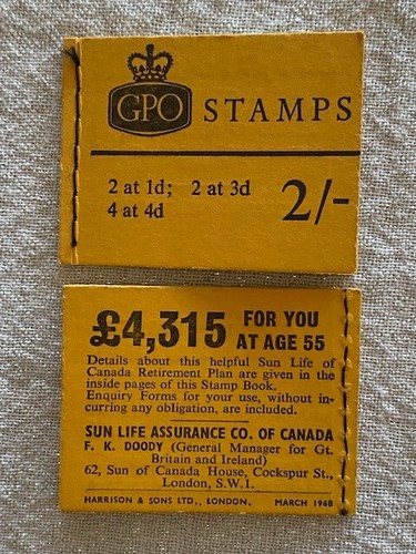 Pre Decimal 2/- Great Britain Stitched Booklets Choose from list Wildings Machin - Picture 6 of 9