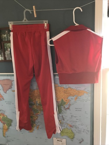 Palm Angels Red Track Pants And Matching Zip-up Vest Size XS - Picture 7 of 8