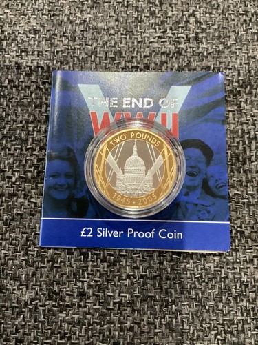 2005 St Paul's Cathedral Ende des Zweiten Weltkriegs £2 Silbermünze PP. - Bild 2 von 6