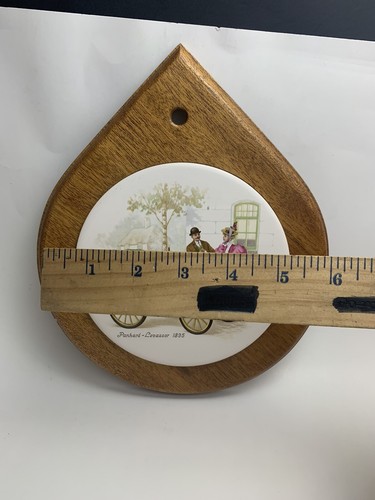 Panhard- Levassor 1985 - Round Tile In Wood Frame - Picture 4 of 5