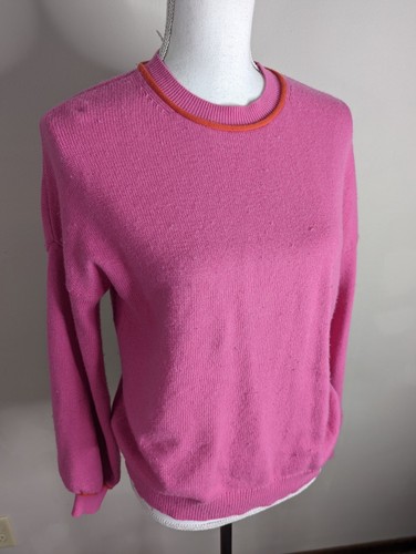 Boden Hot Pink Puff Sleeve Sweatshirt In Size 2 XS S8S