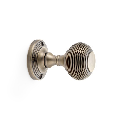 8 Pairs Matt Antique Brass Beehive Sprung Mortice Door Knobs Knob Pairs Quality - Picture 4 of 4