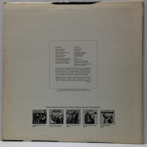 Kenny Rogers/First Edition-Tell It All Brother-Reprise 6412-WLP PROMO - Imagen 2 de 4