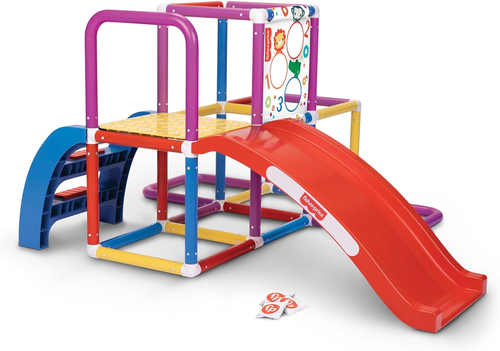 Fisher-Price Jungle Gimnasio Estructura de Juego con Tobogán para Niños con Bolsa de Frijoles Lanzar Ga - Imagen 9 de 12
