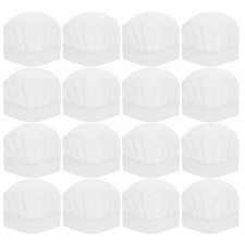 20Pcs Boy Girl Chef Hats Disposable Non-woven White for Home Cooking Fun
