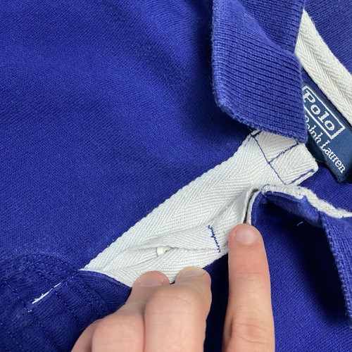 Vintage Polo Ralph Lauren Rugby Big Logo Y2K Blau Longsleeve Größe Xxl  - Bild 6 von 8