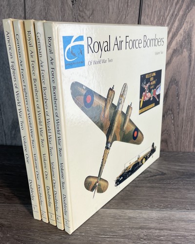 Amerikanische, deutsche, Royal Air Force Fighters Bomber WWII Militär Flugzeuge 5 Bücher