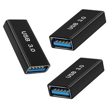 USB 3.0 Type A Female to Female Coupler 3 Pack Extension Connector Adapter