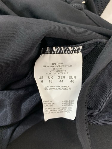 NWT $114 Swim Solutions One Piece Empire Princess Swimdress Swimsuit Black, 16 - Picture 11 of 11