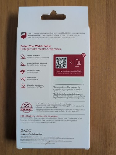 ZAGG (Ultra Clear) Screen for Apple Watch Series 7 (41mm) - Ultra Clear - 2pk. - 第 3/5 張圖片