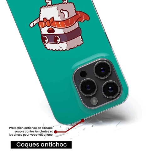 Coque en silicone imprimée compatible Samsung Galaxy A22 4G Sushiman - Photo 5 sur 6