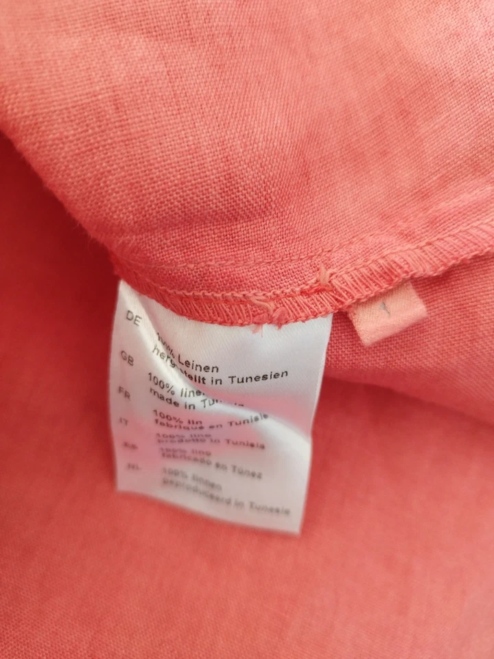 ELEMENTE CLEMENTE  Kurzarm Leinen Bluse orange Gr. 1 (DE 38/40)  🧡  - Bild 4 von 4