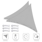 2 Pack 25' 97% UV Block Triangle Sun Shade Sail Heavy Duty Canopy Outdoor Patio