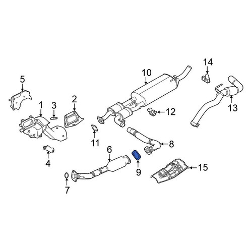For Nissan Altima 2013-2025 Nissan 2069224U0A Center Exhaust Muffler Gasket - Picture 4 of 12