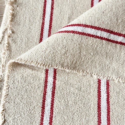 ALBI Thick FRENCH Linen look Stripe Fabric. 152 cm wide, Price per 1/2 metre - Picture 4 of 12