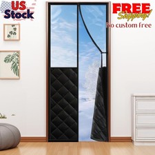 Magnetic Thermal Insulated Door Curtain for 36"X 96" Doors, Visible Door Cover