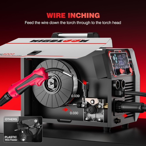 110 V/220 V 6 en 1 Gas Mig/Núcleo de flujo sin gas/Stick/Levantador Tig/Pistola de carrete/Syn Mig Wel - Imagen 6 de 7